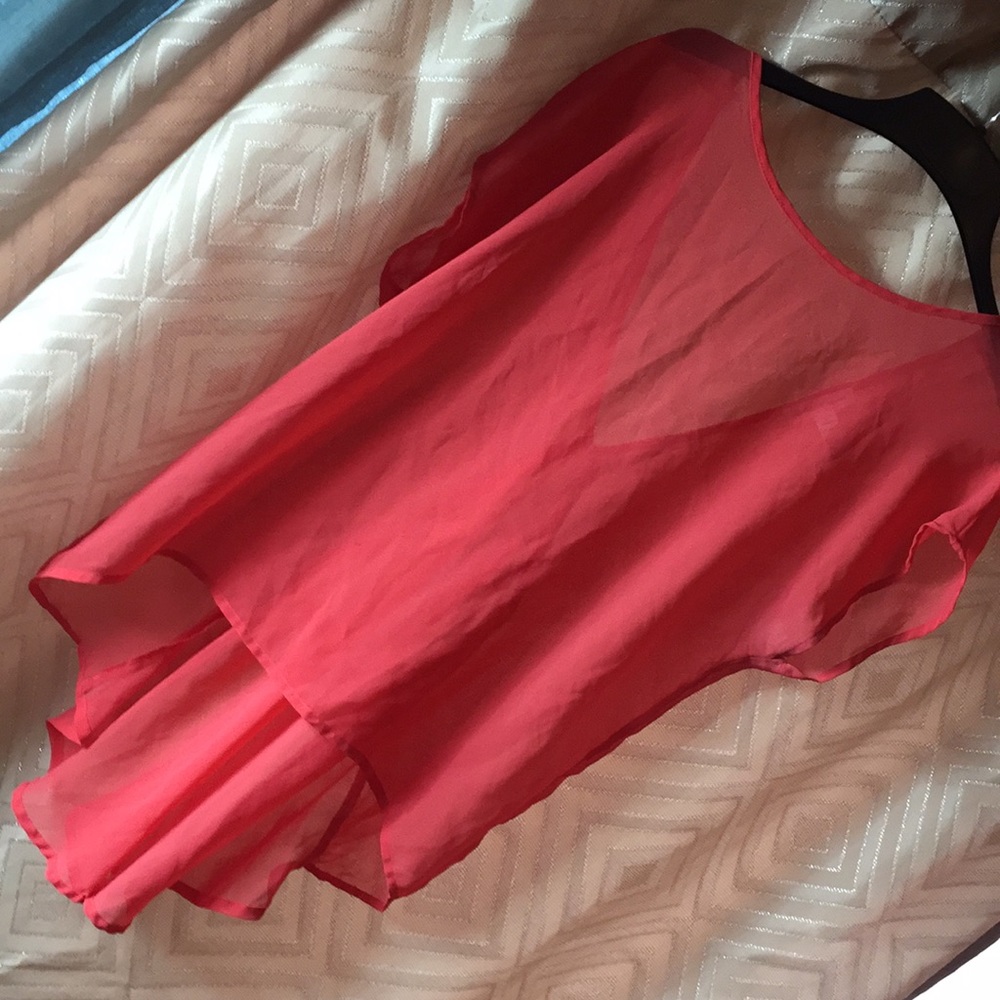 Sheer pink top